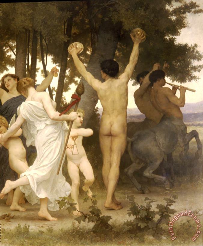 The Youth of Bacchus painting - William Adolphe Bouguereau The Youth of Bacchus Art Print