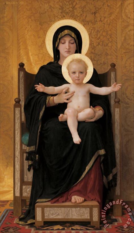 Virgin And Child painting - William Adolphe Bouguereau Virgin And Child Art Print