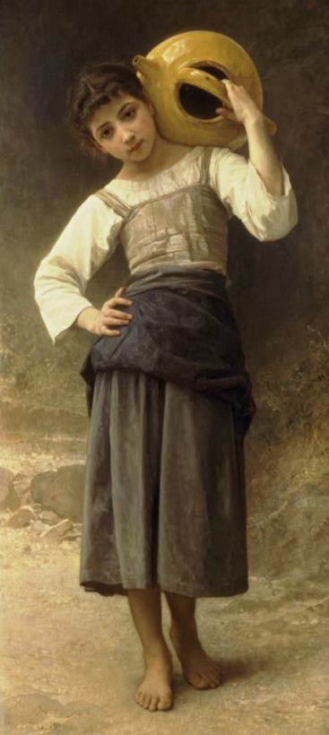 William Adolphe Bouguereau Young Girl Going to The Spring Art Painting