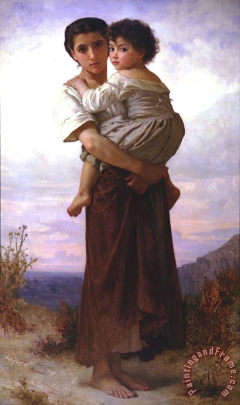 Young Gypsies painting - William Adolphe Bouguereau Young Gypsies Art Print