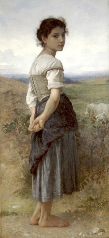 Young Shepherdess painting - William Adolphe Bouguereau Young Shepherdess Art Print