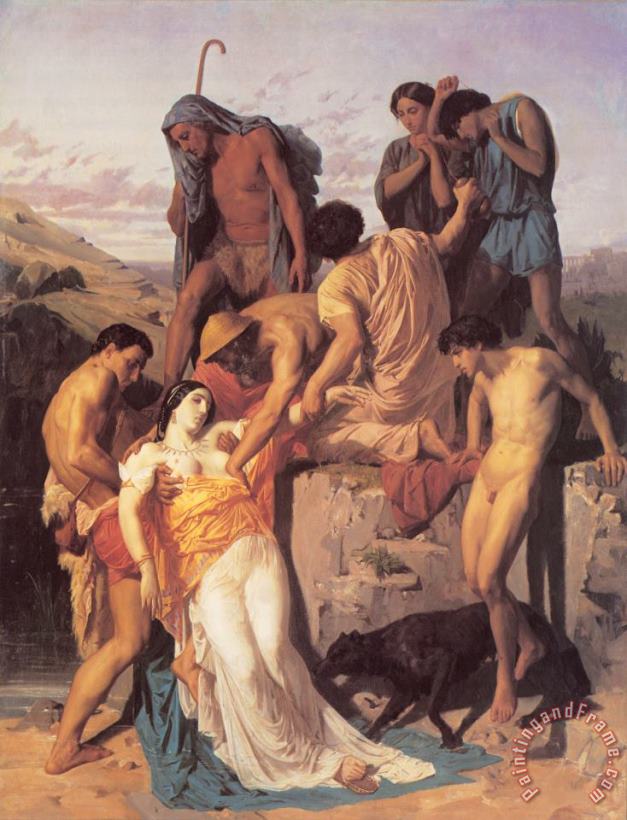 Zenobia Found by Shepherds on The Banks of The Araxes painting - William Adolphe Bouguereau Zenobia Found by Shepherds on The Banks of The Araxes Art Print