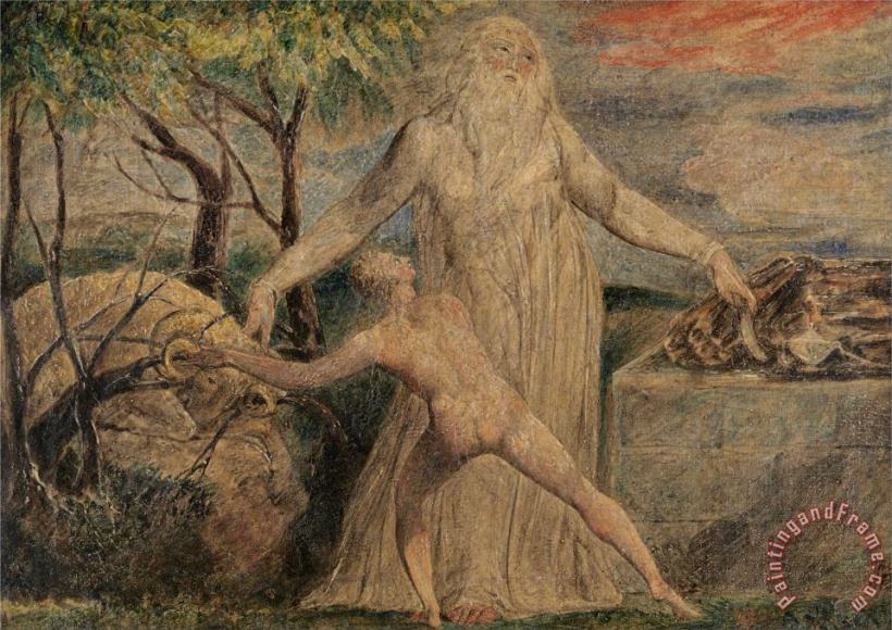 William Blake Abraham And Isaac Art Painting