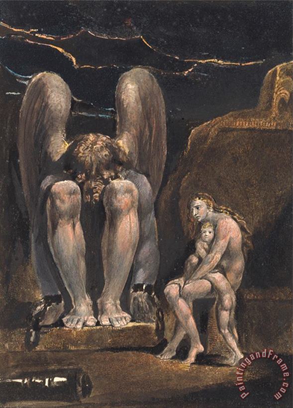 America. a Prophecy, Plate 1, Frontispiece painting - William Blake America. a Prophecy, Plate 1, Frontispiece Art Print