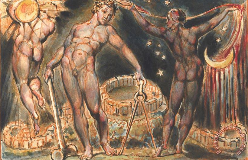 Jerusalem, Plate 100 painting - William Blake Jerusalem, Plate 100 Art Print