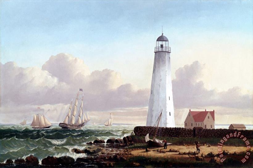 William Bradford Clark's Point Light, New Bedford Art Print