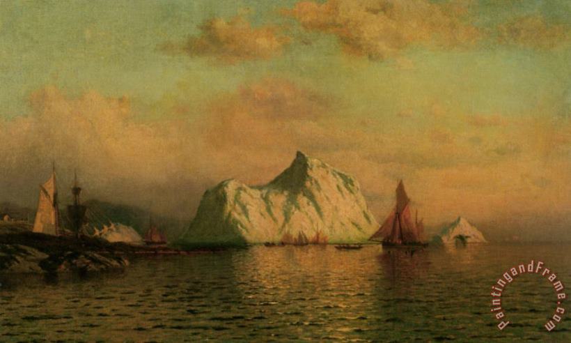 William Bradford Fishing Boats Off Labrador Island Art Print