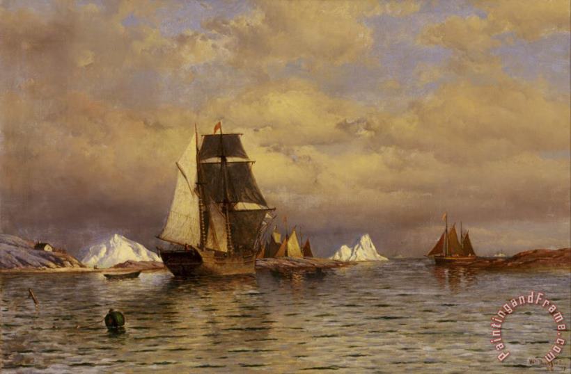 William Bradford Looking Out of Battle Harbor Art Painting