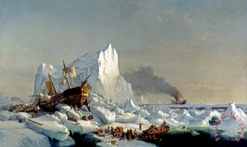 William Bradford Sealers Crushed by Icebergs, 1866 Art Painting