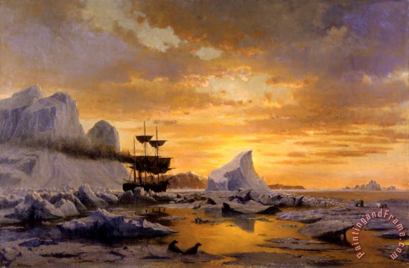 The Ice Dwellers Watching The Invaders painting - William Bradford The Ice Dwellers Watching The Invaders Art Print