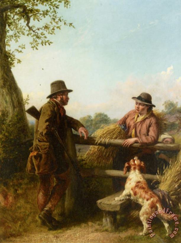 Country Conversation painting - William Bromley III Country Conversation Art Print