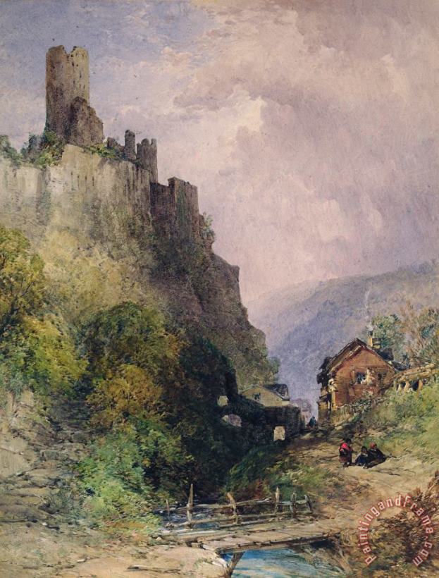 William Callow  The Castle of Katz on the Rhine Art Painting