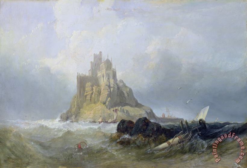 Saint Michael's Mount in Cornwall painting - William Clarkson Stanfield Saint Michael's Mount in Cornwall Art Print