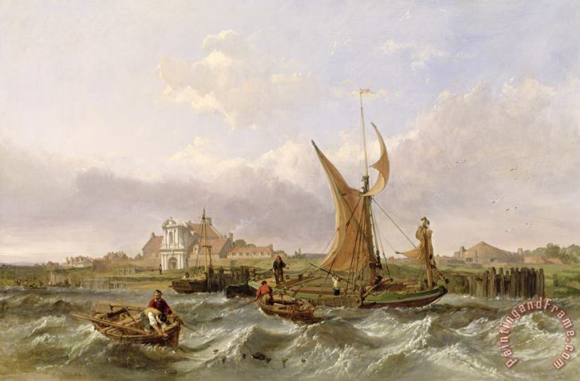 Tilbury Fort - Wind Against the Tide painting - William Clarkson Stanfield Tilbury Fort - Wind Against the Tide Art Print