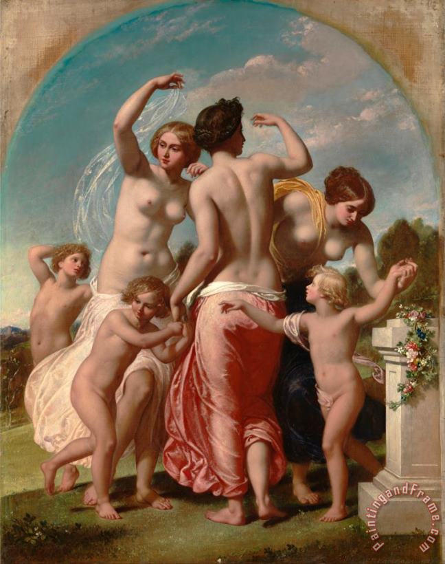 The Three Graces painting - William Edward Frost The Three Graces Art Print