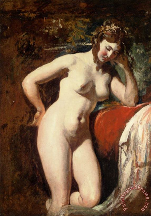 Study of a Female Nude painting - William Etty Study of a Female Nude Art Print