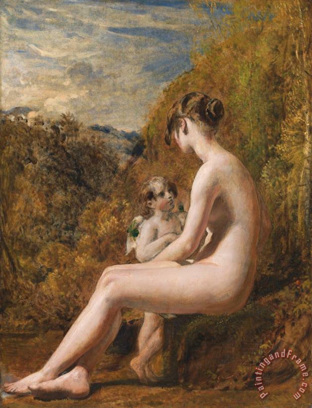 Venus and Cupid painting - William Etty Venus and Cupid Art Print