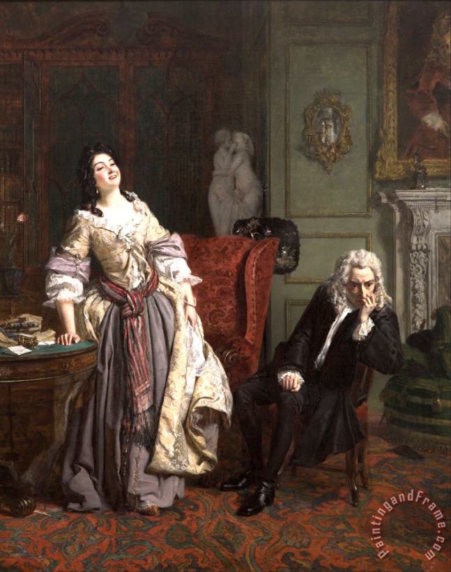 Pope Makes Love to Lady Mary Wortley Montagu painting - William Frith Pope Makes Love to Lady Mary Wortley Montagu Art Print