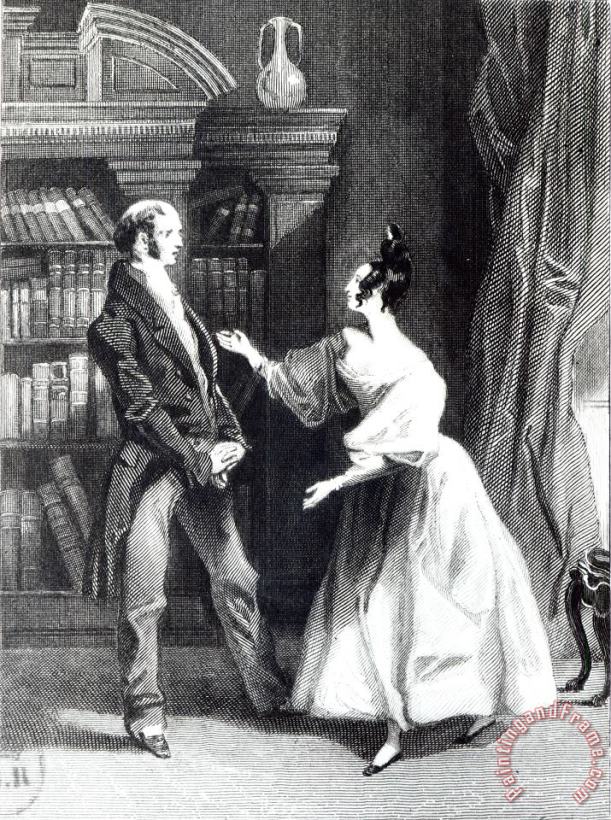 She Then Told Him What Mr Darcy Had Voluntarily Done For Lydia painting - William Greatbach She Then Told Him What Mr Darcy Had Voluntarily Done For Lydia Art Print
