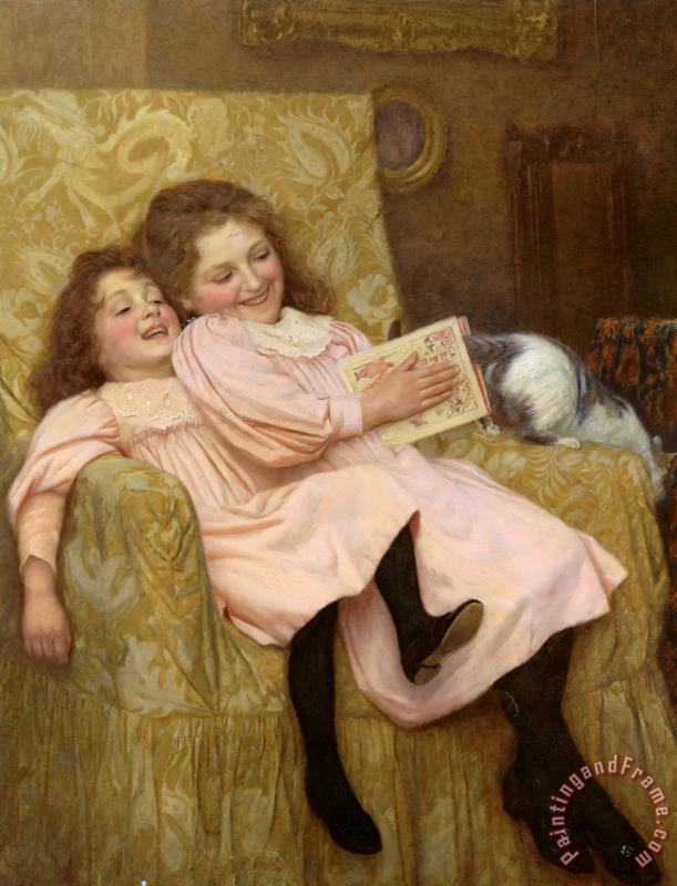 Teasing The Cat painting - William Henry Gore Teasing The Cat Art Print