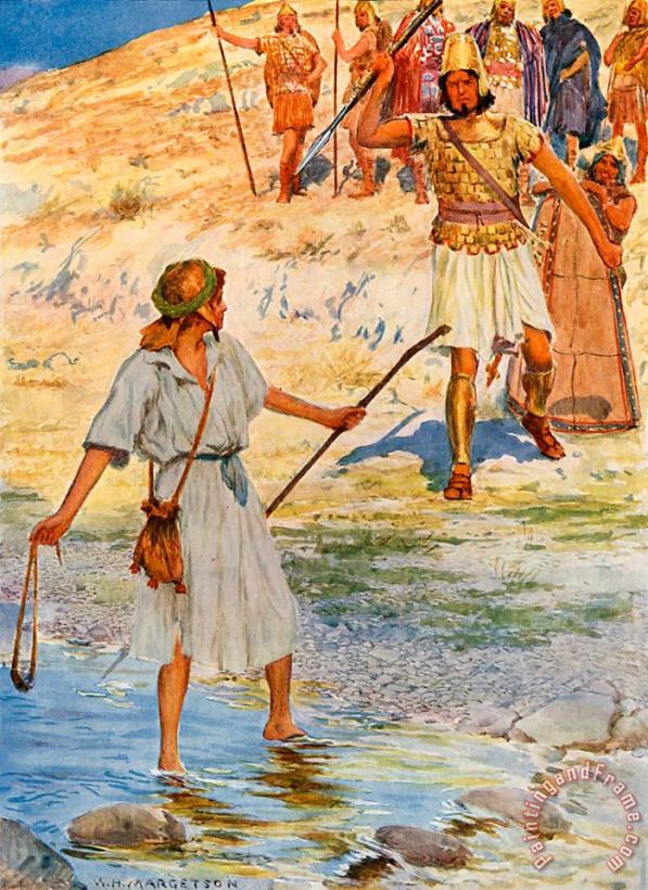David And Goliath painting - William Henry Margetson David And Goliath Art Print