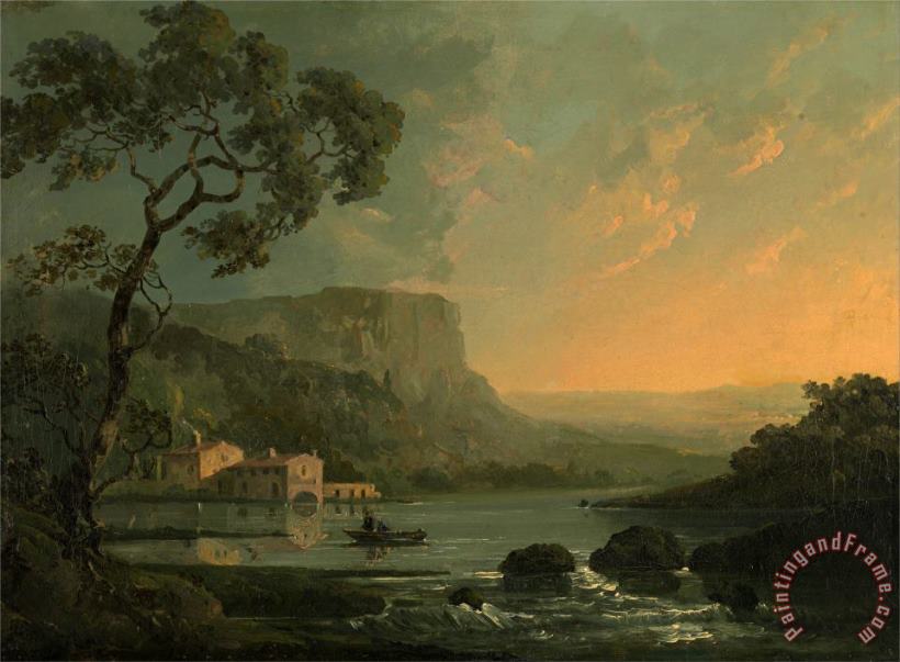 William Hodges Landscape with Fishermen on a Lake Art Painting