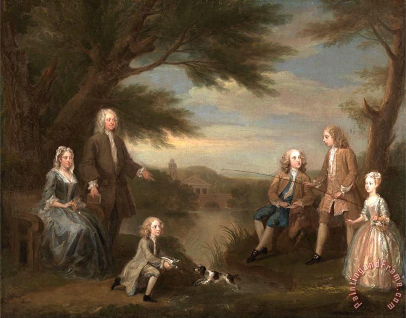 William Hogarth John And Elizabeth Jeffreys And Their Children Art Painting