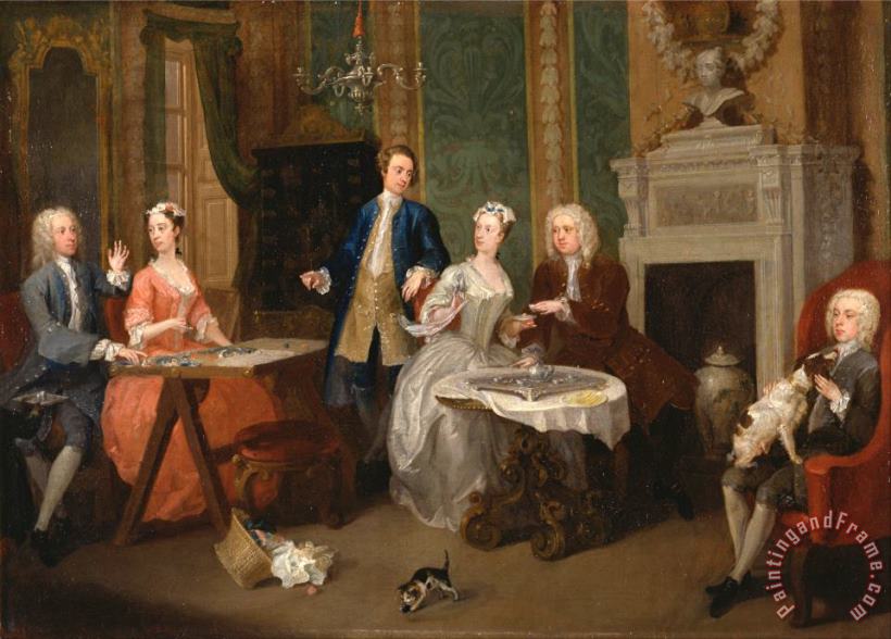 William Hogarth Portrait of a Family Art Print