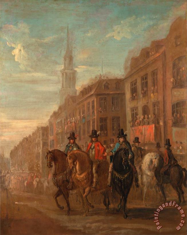 William Hogarth Restoration Procession of Charles II at Cheapside Art Print