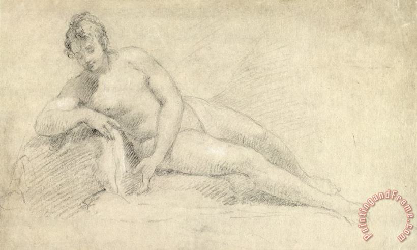 Study of a Female Nude painting - William Hogarth Study of a Female Nude Art Print