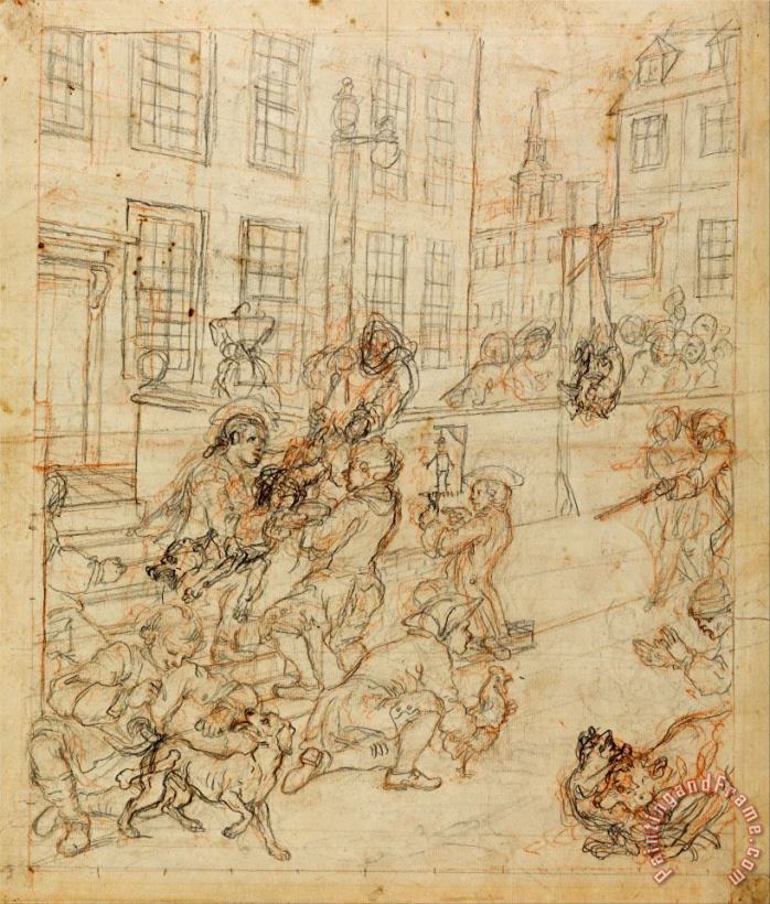 William Hogarth The First Stage of Cruelty Art Print