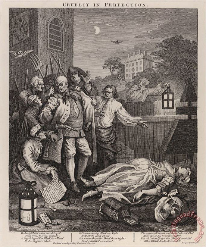 William Hogarth The Third Stage of Cruelty Cruelty in Perfection Art Print
