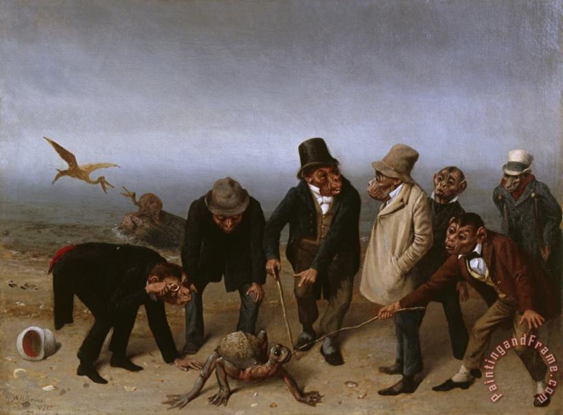 The Discovery of Adam painting - William Holbrook Beard The Discovery of Adam Art Print