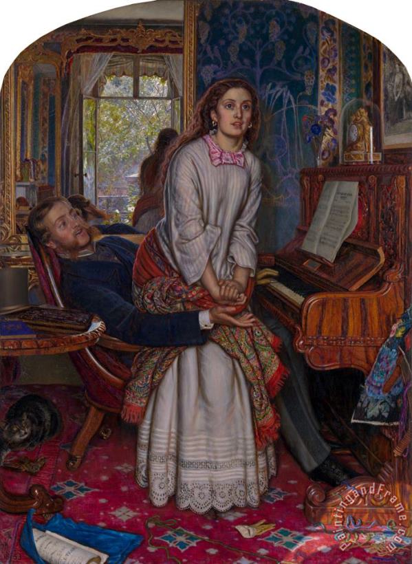 The Awakening Conscience by William Holman Hunt.jpg painting - William Holman Hunt The Awakening Conscience by William Holman Hunt.jpg Art Print