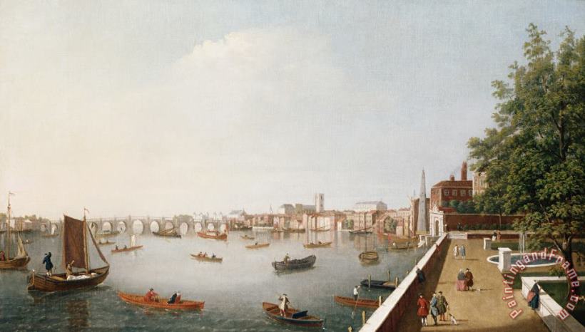 William James View of the River Thames from the Adelphi Terrace Art Painting