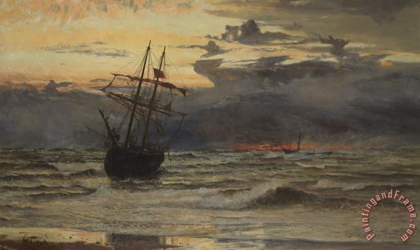 William Lionel Wyllie Dawn After the Storm Art Painting