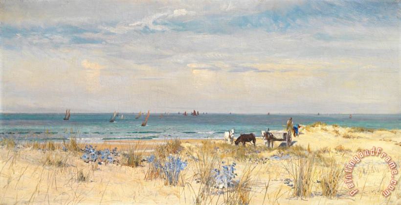 Harvesting the Land and the Sea painting - William Lionel Wyllie Harvesting the Land and the Sea Art Print