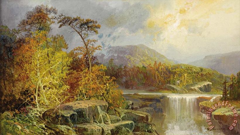 William Louis Sonntag Along The Ohio Art Painting
