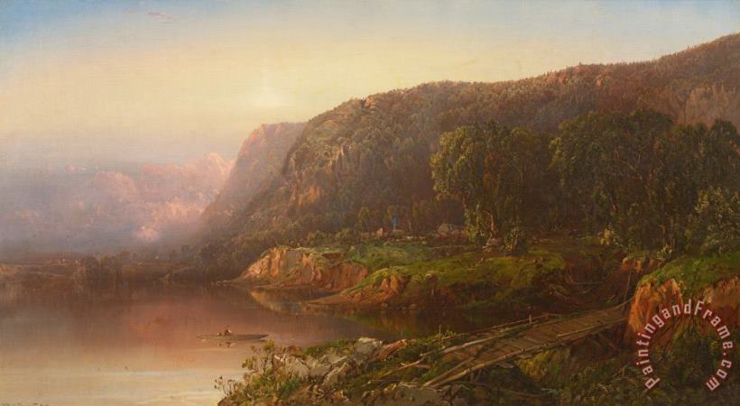 William Louis Sonntag Scene on The Ohio River Art Painting