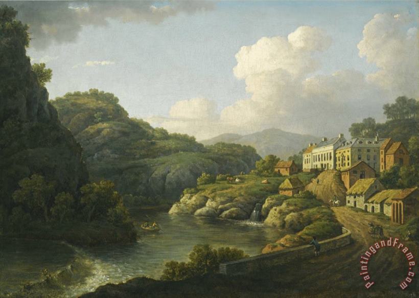 View of Matlock, Derbyshire painting - William Marlow View of Matlock, Derbyshire Art Print