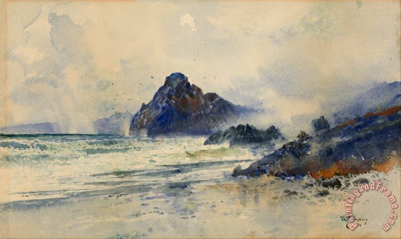 William Mathew Hodgkins A Wet Day on a Wild Coast Art Painting