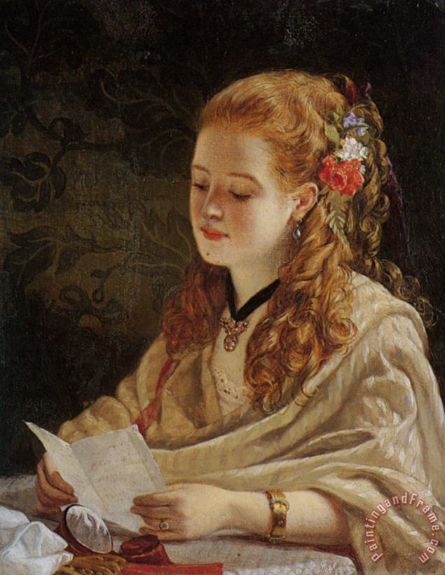 The Letter painting - William Maw Egley The Letter Art Print