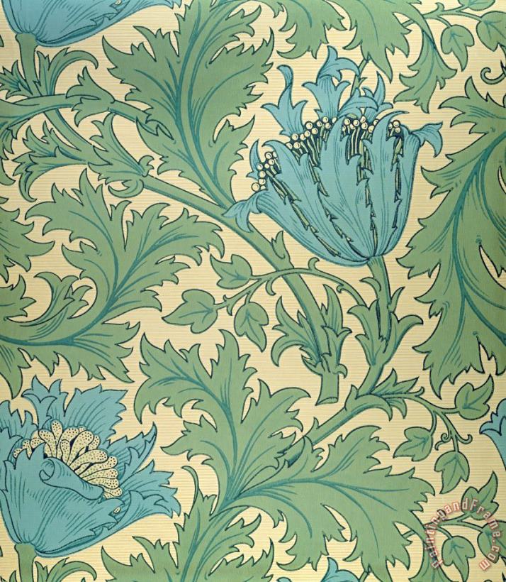 William Morris Anemone design Art Print