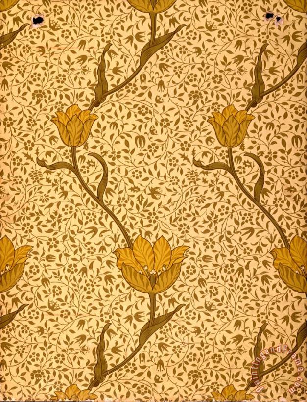 Garden Tulip Wallpaper Design painting - William Morris Garden Tulip Wallpaper Design Art Print