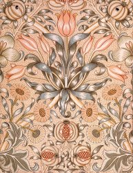 William Morris Lily And Pomegranate Wallpaper Design
