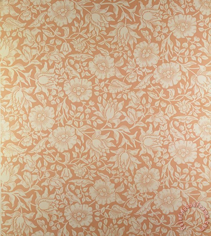 Mallow wallpaper design painting - William Morris Mallow wallpaper design Art Print