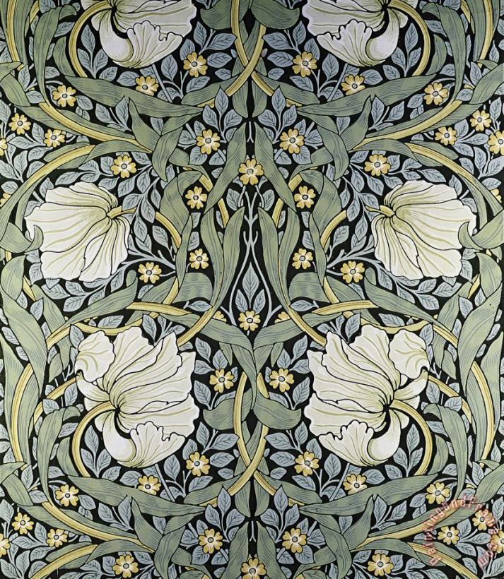 William Morris Pimpernel' Wallpaper Design Art Painting