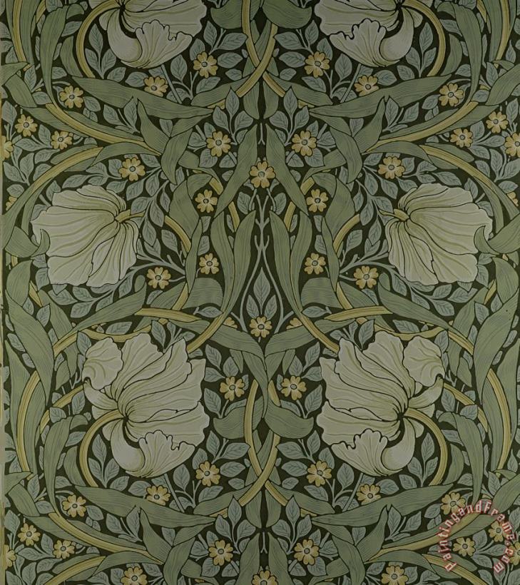 William Morris Pimpernel Wallpaper Design Art Print
