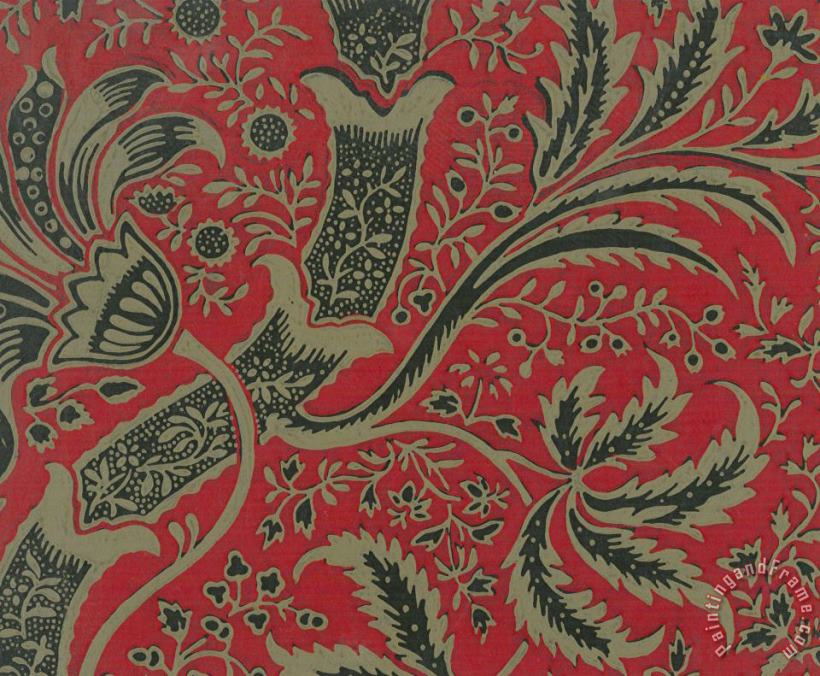William Morris Wallpaper Sample with Bamboo Pattern Art Print