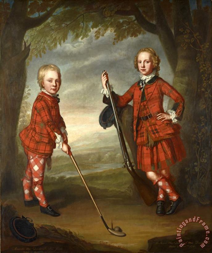 Sir James Macdonald 1741 1765 And Sir Alexander Macdonald 1744 1810 painting - William Mosman Sir James Macdonald 1741 1765 And Sir Alexander Macdonald 1744 1810 Art Print